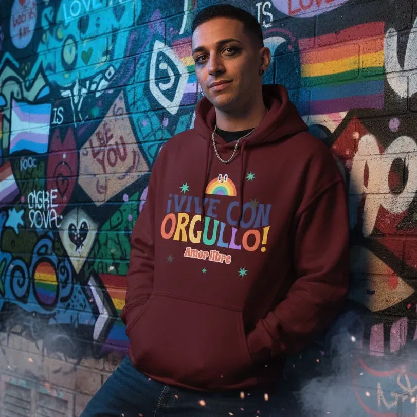 !Vive Con Orgullo! Amor Libre Unisex Hoodie